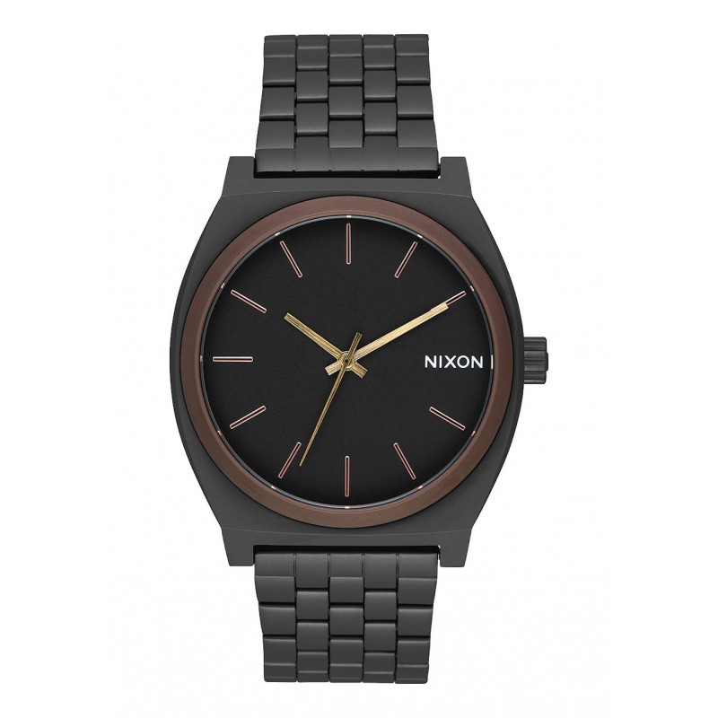 NIXON TIME TELLER All Black / Brown / Brass , 37 MM - RD Preziosi ...