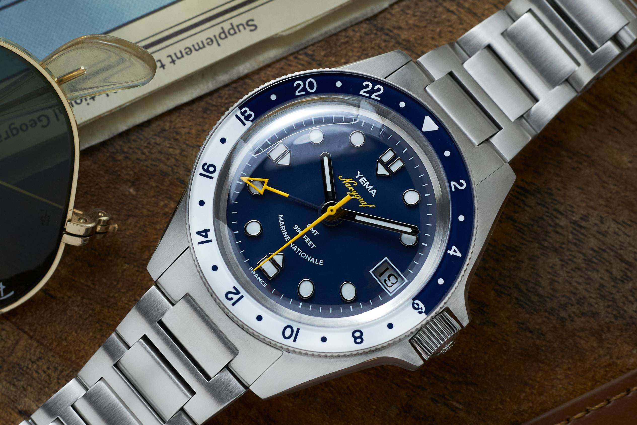 YEMA NAVYGRAF MARINE NATIONALE GMT - 38.5 mm - Blu | Yema | YNAV2...