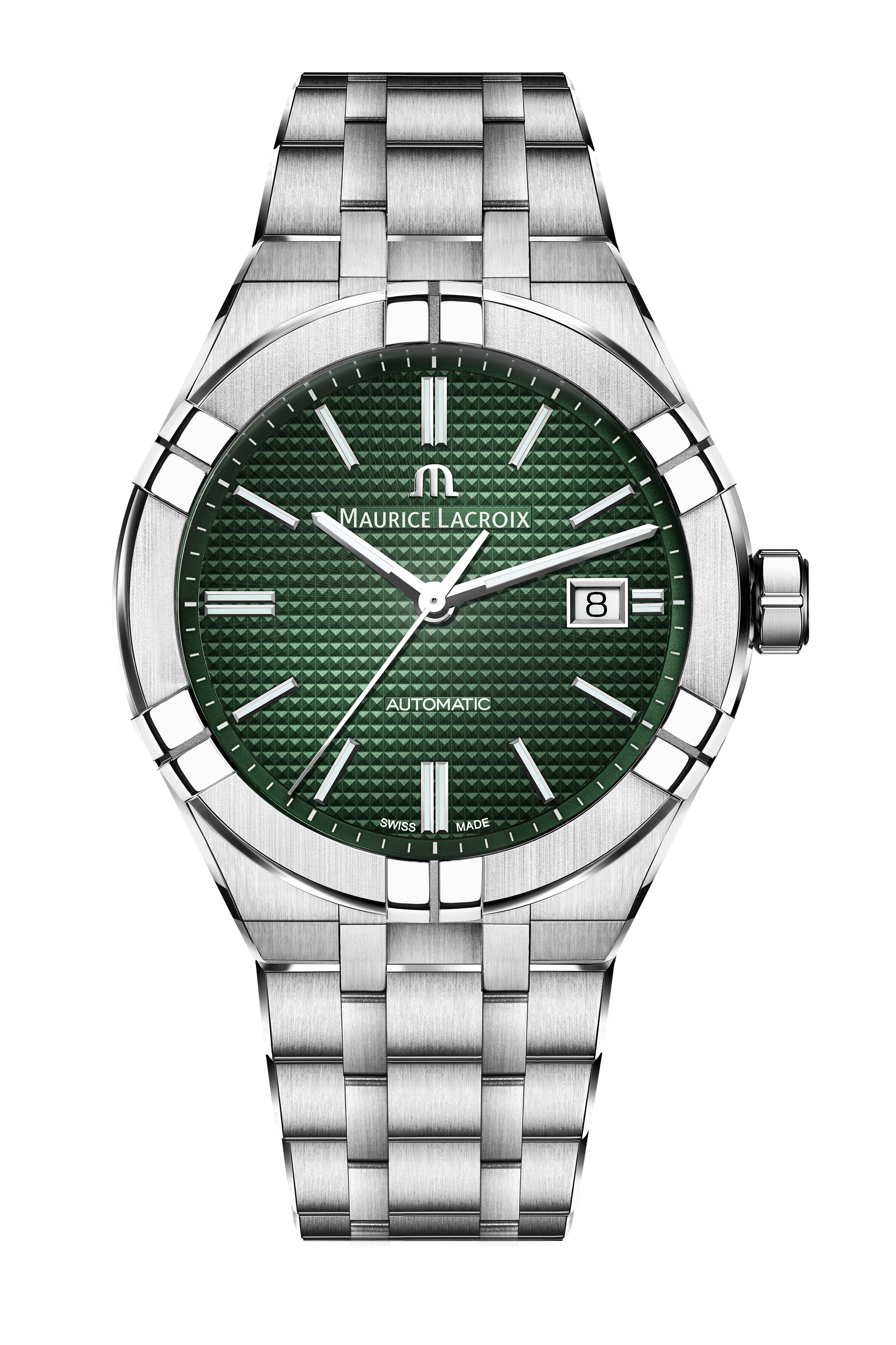 Maurice Lacroix AIKON 42 mm Automatic verde cinturino caucci