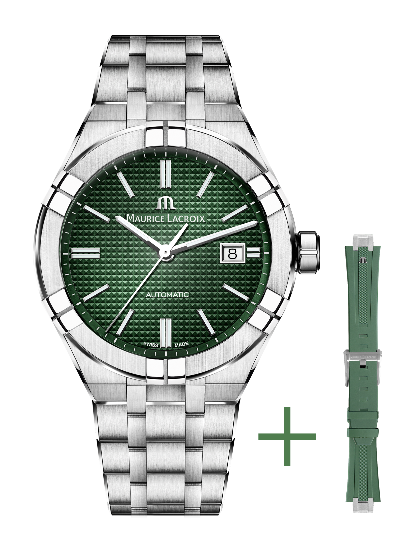 Maurice Lacroix AIKON 42 mm Automatic green rubber strap